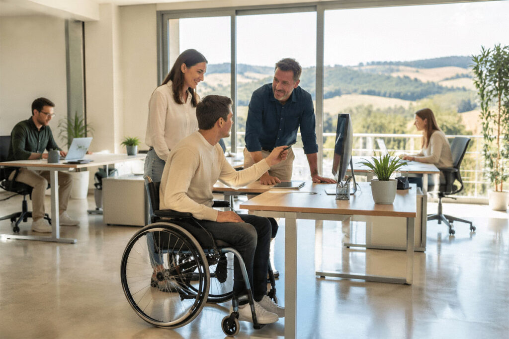 Postazione adattata con tecnologie assistive e ausili ergonomici Finanziamenti per progetti di inclusione lavorativa